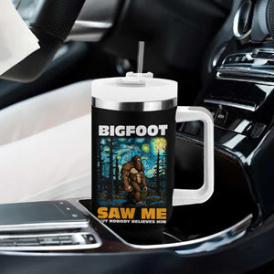 Funny Bigfoot Gifts Tumbler With Handle Retro Sasquatch Starry Night Van Gogh Sky Painting TB10 Print Your Wear