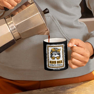 Leopard Football Coffee Mug Black Gold Vibes Only Football Girl Women Kids TB10 Print Your Wear