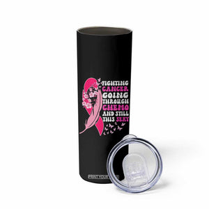 Funny Breast Cancer Skinny Tumbler Pink Ribbon American Flag Fighting Cancer Still Sexy TB10 Print Your Wear