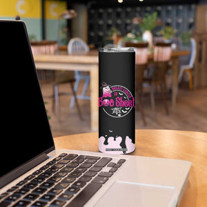 Cute Ghost Halloween Breast Cancer Awareness Skinny Tumbler Breast Cancer Is Boo Sheet TB10 Print Your Wear