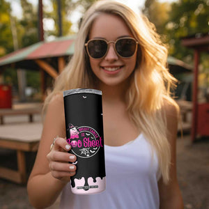 Cute Ghost Halloween Breast Cancer Awareness Skinny Tumbler Breast Cancer Is Boo Sheet TB10 Print Your Wear