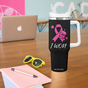 Breast Cancer Awareness Tumbler With Handle Pink Ribbon Support The Fighters TB10 Print Your Wear