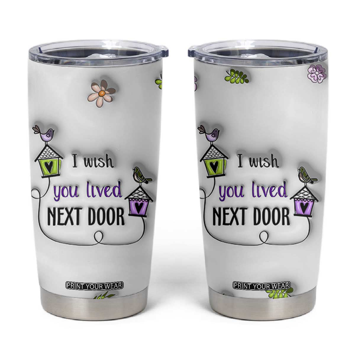 I Wish We Lived Closer Tumbler Cup Long Distance Relationship Friendship Gifts For Sister Best Friend Bestie TB10 White Print Your Wear