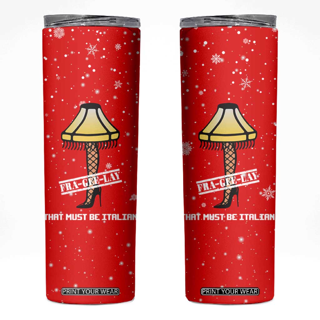 Funny Christmas Skinny Tumbler Gifts for Women Men Coworkers Frageelay TB10 Red Print Your Wear