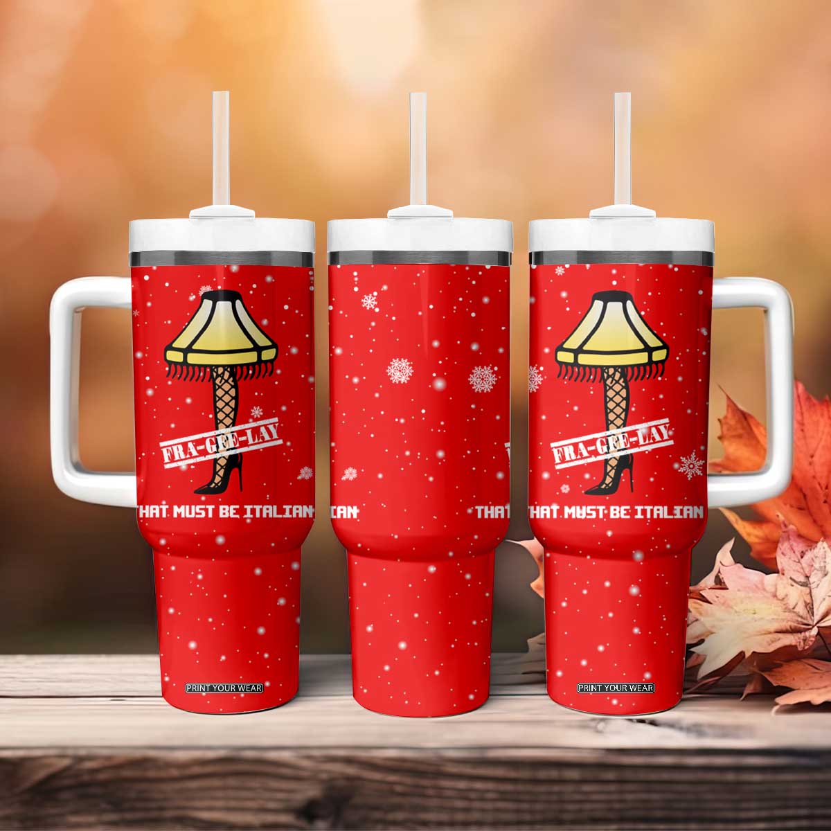 Funny Christmas Tumbler With Handle Gifts for Women Men Coworkers Frageelay TB10 Print Your Wear