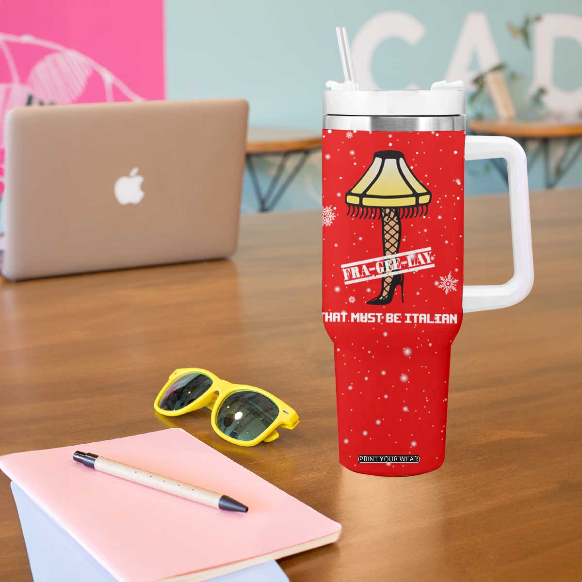 Funny Christmas Tumbler With Handle Gifts for Women Men Coworkers Frageelay TB10 Print Your Wear
