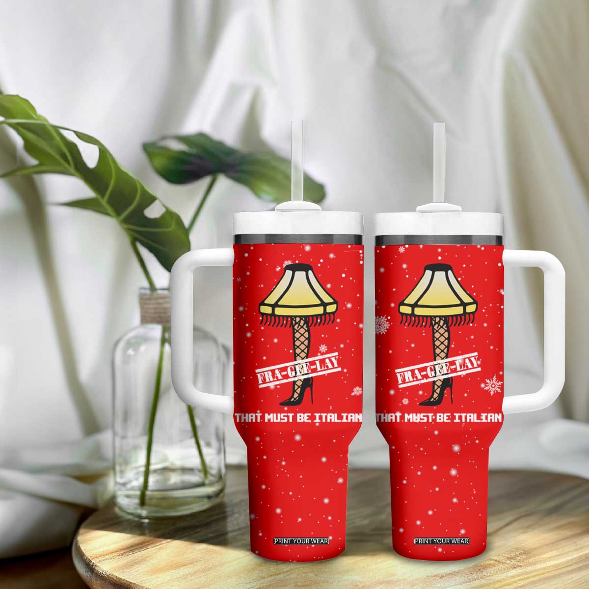 Funny Christmas Tumbler With Handle Gifts for Women Men Coworkers Frageelay TB10 Print Your Wear