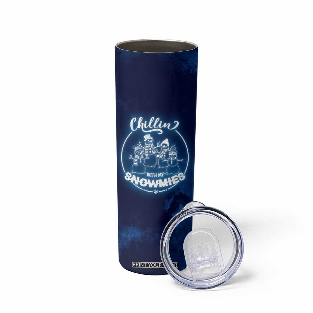 Funny Christmas Skinny Tumbler Snowman Chillin With My Snowmies TB10 Print Your Wear