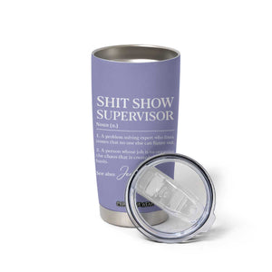Personalized Boss Gifts Tumbler Cup Custom Name Shit Show Supervisor Gift for Boss Team Manger Director Purple TB10 Print Your Wear