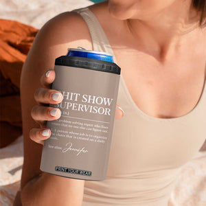 Personalized Boss Gifts 4 in 1 Can Cooler Tumbler Custom Name Shit Show Supervisor Gift for Boss Team Manger Director TB10 Print Your Wear