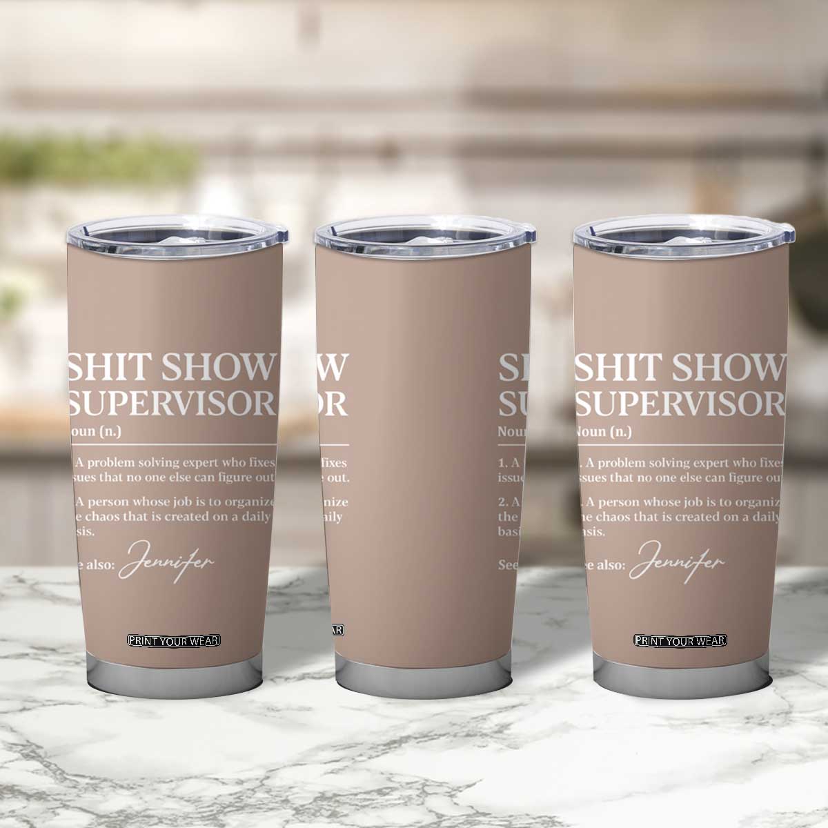 Personalized Boss Gifts Tumbler Cup Custom Name Shit Show Supervisor Gift for Boss Team Manger Director TB10 Print Your Wear