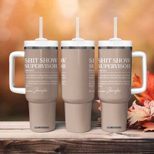 Personalized Boss Gifts Tumbler With Handle Custom Name Shit Show Supervisor Gift for Boss Team Manger Director TB10 Print Your Wear