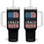 Harris Walz Tumbler With Handle Prosecutor And The Coach 2024 Vintage American Flag TB11 One Size: 40 oz Black Print Your Wear