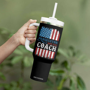 Harris Walz Tumbler With Handle Prosecutor And The Coach 2024 Vintage American Flag TB11 Print Your Wear