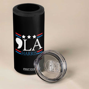 Funny Comma La Harris 4 in 1 Can Cooler Tumbler Punctuation Kamala 2024 American Flag TB11 Print Your Wear