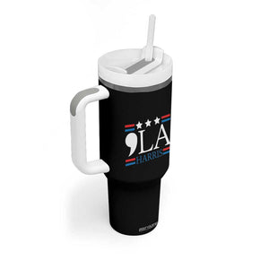 Funny Comma La Harris Tumbler With Handle Punctuation Kamala 2024 American Flag TB11 Print Your Wear