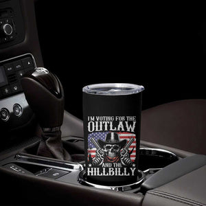 Trump Vance 2024 Tumbler Cup I'm Voting For The Outlaw And The Hillbilly Western Cowboy Gun US Flag TB11 Print Your Wear