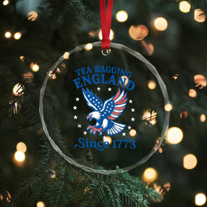 Tea Bagging England Since 1773 Crystal Glass Ornament Patriotic Eagle 4th of July TS11 Print Your Wear