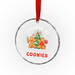 Teacher of Smart Cookies Christmas Gingerbread Man Crystal Glass Ornament Teacher of Smart Cookies TS02 Print Your Wear