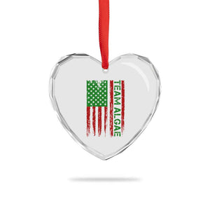 Team Algae Heart Crystal Glass Ornament Funny Make Algae Great Again American Flag Political Meme TS14 Print Your Wear