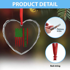 Team Algae Heart Crystal Glass Ornament Funny Make Algae Great Again American Flag Political Meme TS14 Print Your Wear