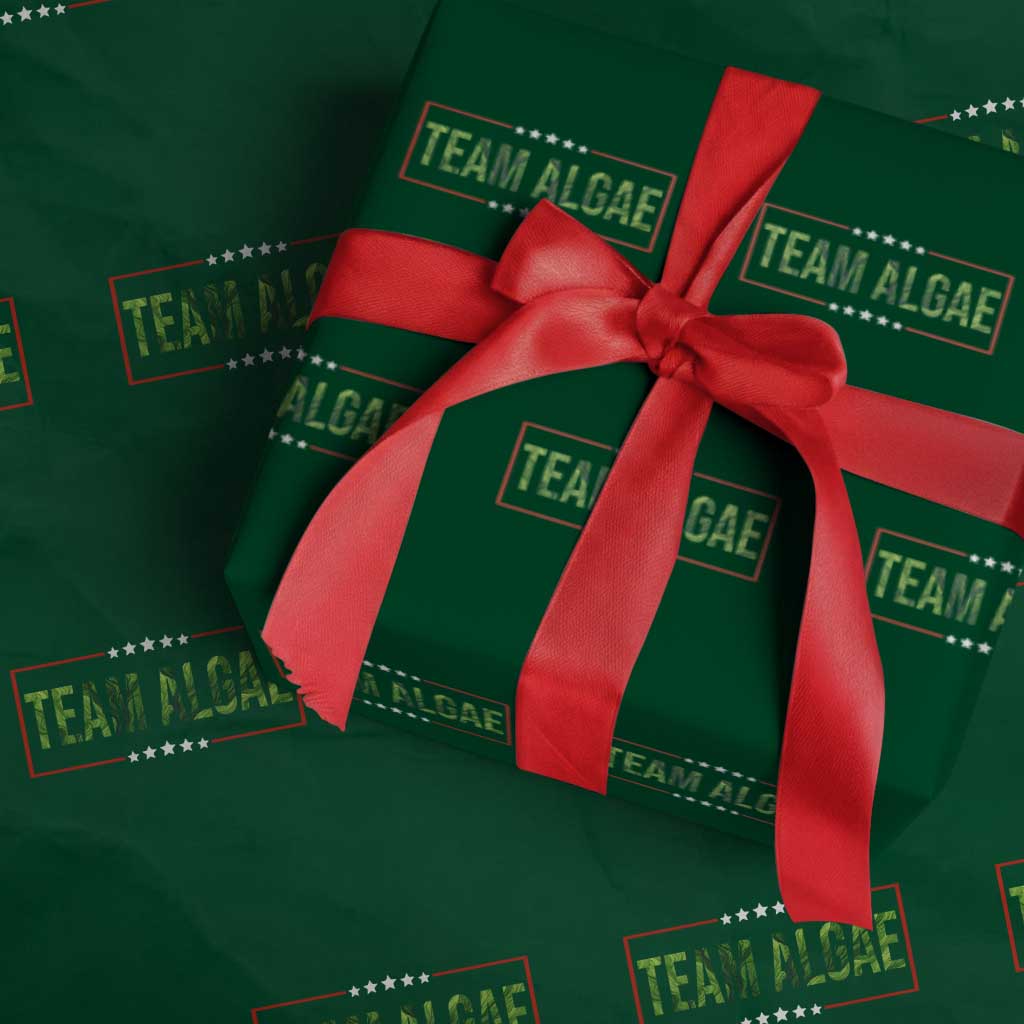Team Algae Satire Wrapping Paper Roll Funny Lincoln Memorial Reflecting Pool Meme Parody