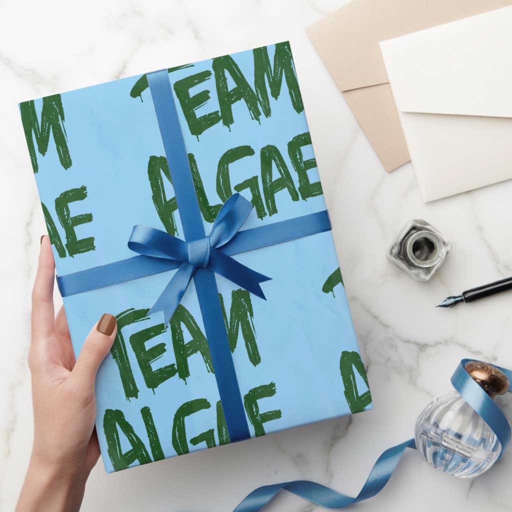Team Algae Slime Dripping Style Graphic Wrapping Paper Roll Viral Lincoln Memorial Reflecting Pool Swamp Meme