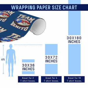 Team Benito Puerto Rico Football Pride Wrapping Paper Roll Number 94 Vintage Game Day Music Artist Fan TS02 Print Your Wear