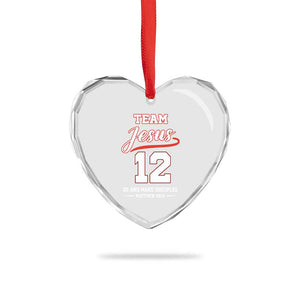 Team Jesus 12 Christian Sports Style Heart Crystal Glass Ornament Go And Make Disciples Matthew 28:19 Faith Athletic Inspired Gift TS02 Print Your Wear