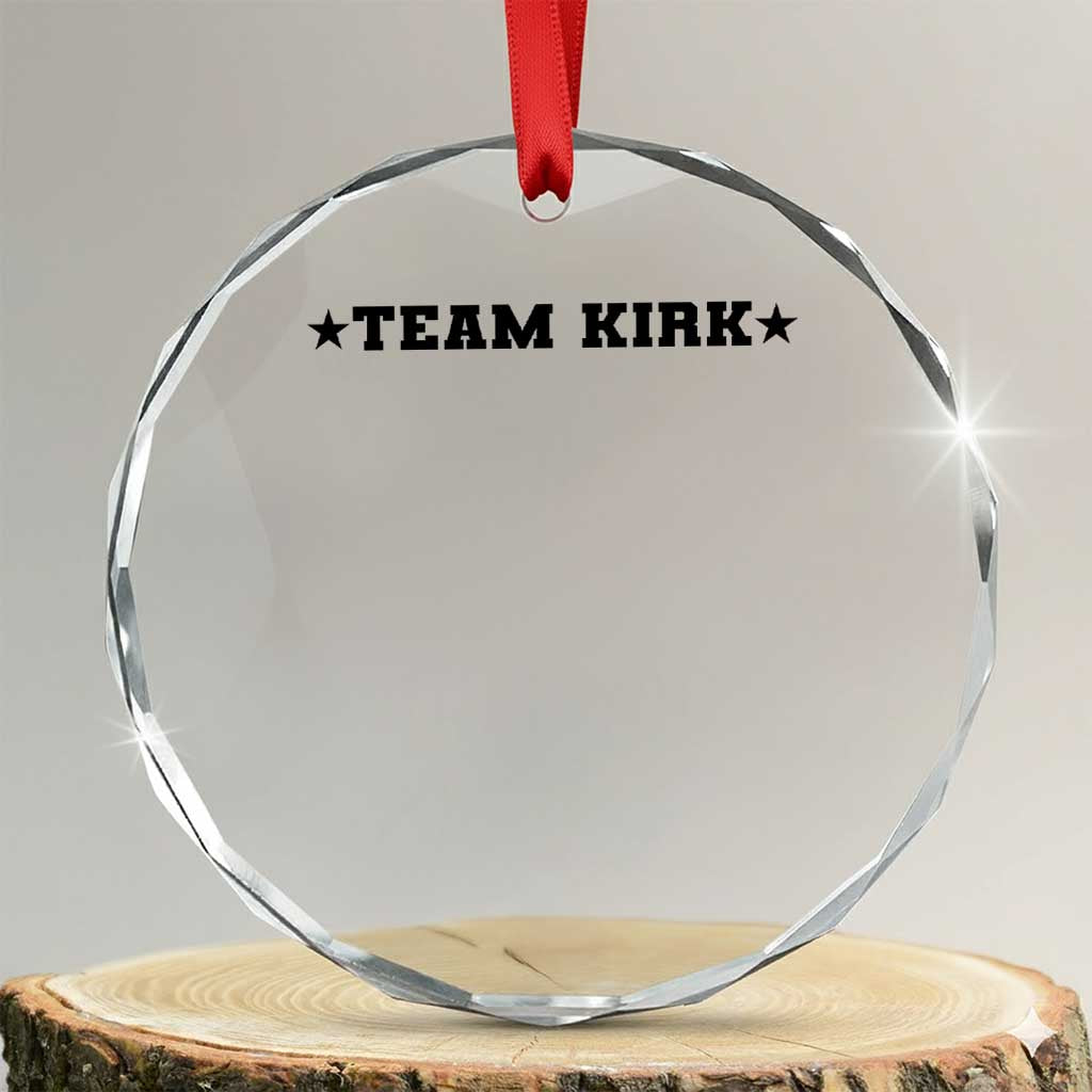 Team Kirk Crystal Glass Ornament Last Name Funny Surname Team Kirk Family Reunion TS10 Transparent Glass 3'' Circle Print Your Wear