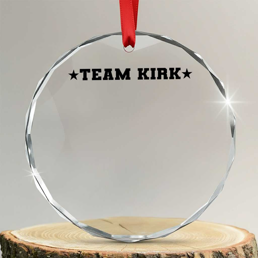Team Kirk Crystal Glass Ornament Last Name Funny Surname Team Kirk Family Reunion TS10 Transparent Glass 3'' Circle Print Your Wear