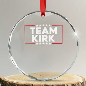 Team Kirk Crystal Glass Ornament Last Name Kirk Family Name Matching Member Surname TS10 Transparent Glass 3'' Circle Print Your Wear