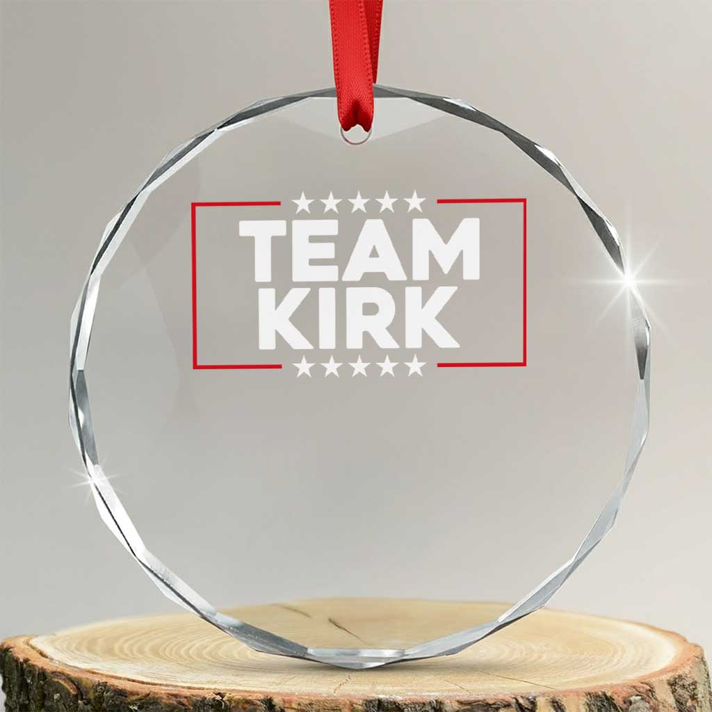 Team Kirk Crystal Glass Ornament Last Name Kirk Family Name Matching Member Surname TS10 Transparent Glass 3'' Circle Print Your Wear