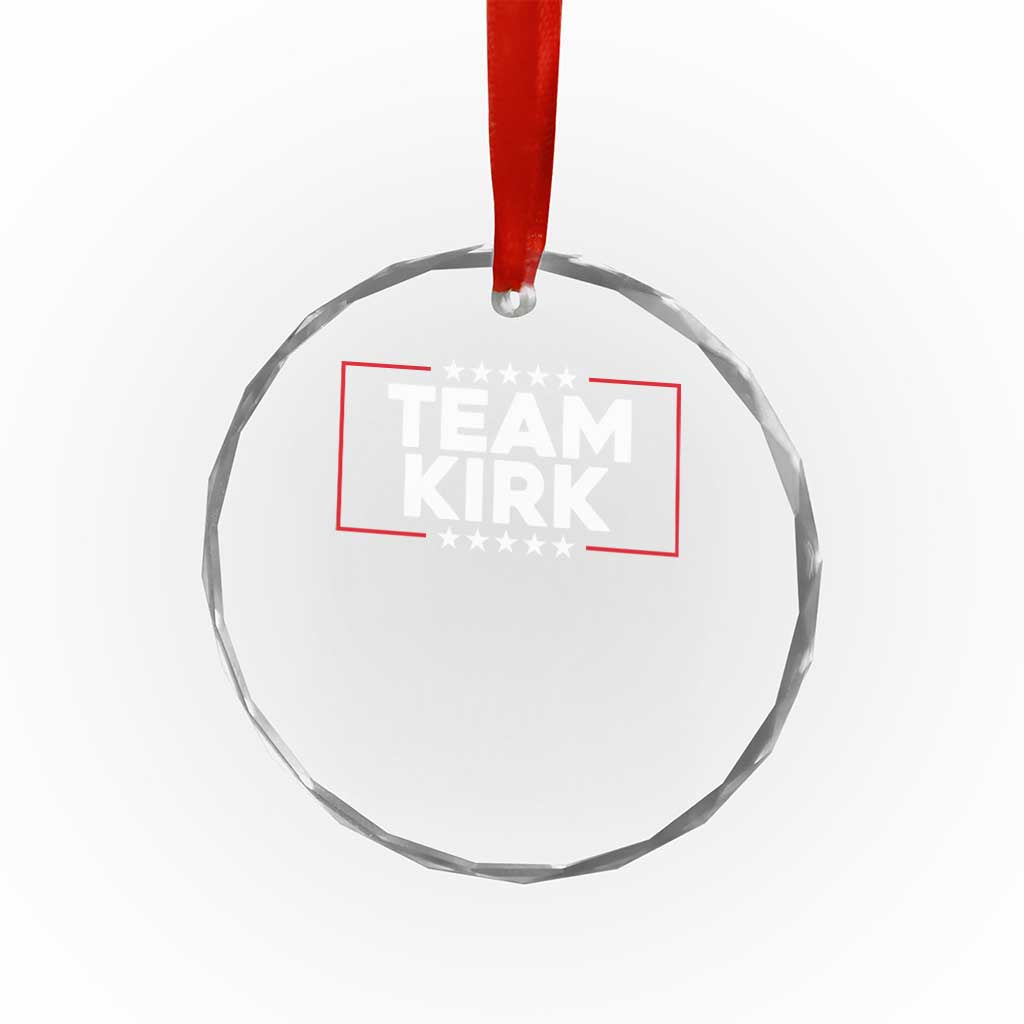 Team Kirk Crystal Glass Ornament Last Name Kirk Family Name Matching Member Surname TS10 Transparent Glass 3'' Circle Print Your Wear