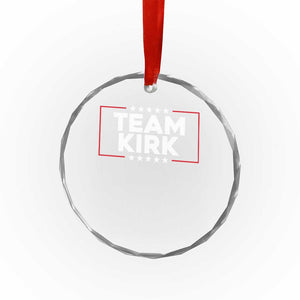 Team Kirk Crystal Glass Ornament Last Name Kirk Family Name Matching Member Surname TS10 Transparent Glass 3'' Circle Print Your Wear