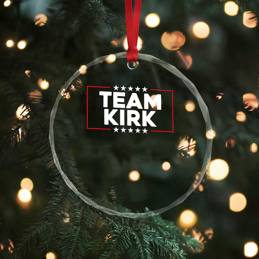 Team Kirk Crystal Glass Ornament Last Name Kirk Family Name Matching Member Surname TS10 Print Your Wear
