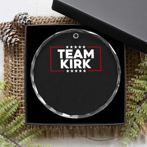 Team Kirk Crystal Glass Ornament Last Name Kirk Family Name Matching Member Surname TS10 Print Your Wear
