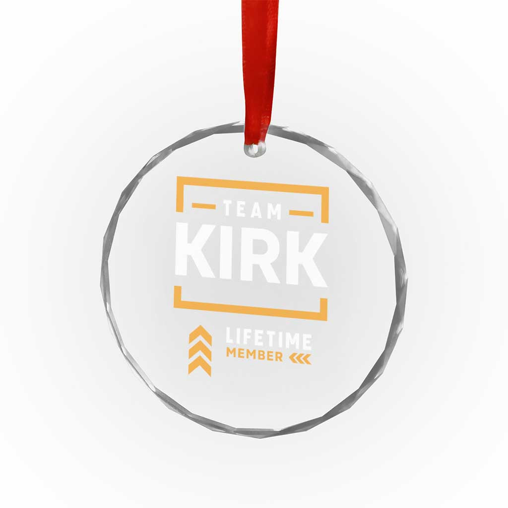 Team Kirk Lifetime Member Crystal Glass Ornament American True Patriot Support TS02 Print Your Wear