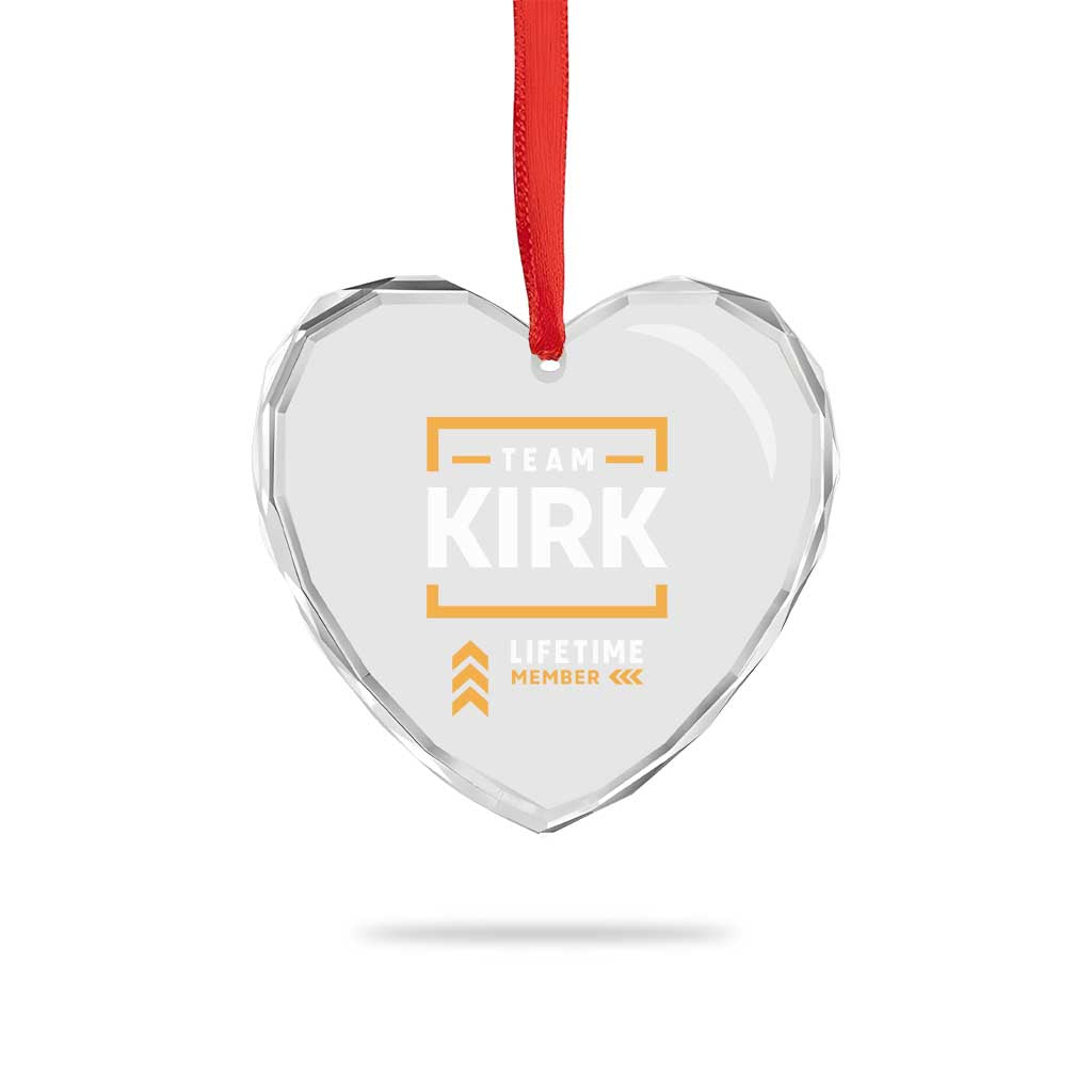 Team Kirk Lifetime Member Heart Crystal Glass Ornament American True Patriot Support TS02 Print Your Wear