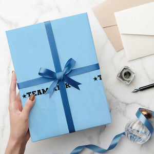 Team Kirk Wrapping Paper Roll Last Name Funny Surname Team Kirk Family Reunion TS10 Light Blue Print Your Wear