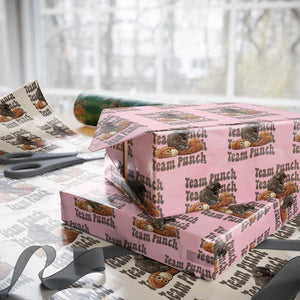 Team Punch Monkey Wrapping Paper Roll Baby Monkey And Plush Toy Viral TS14 Light Pink Print Your Wear