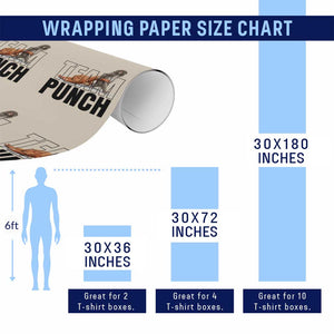 Team Punch Monkey Wrapping Paper Roll Viral Trend Baby Monkey Meme TS14 Print Your Wear