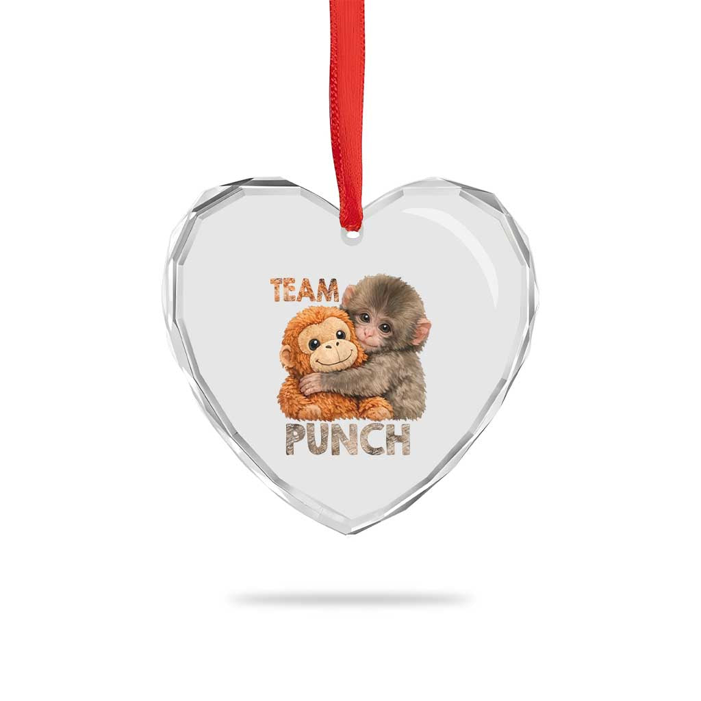 Team Punch Viral Baby Monkey Heart Crystal Glass Ornament Cute Monkey Hugging Plush Toy Internet Trend Gift TS02 Print Your Wear