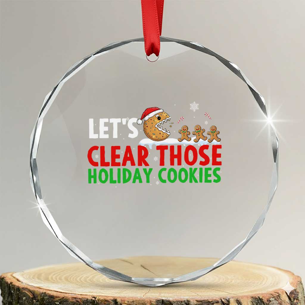 Tech Support Christmas Crystal Glass Ornament Let Is Clear Those Holiday Cookies TS14 Transparent Glass 3'' Circle Print Your Wear