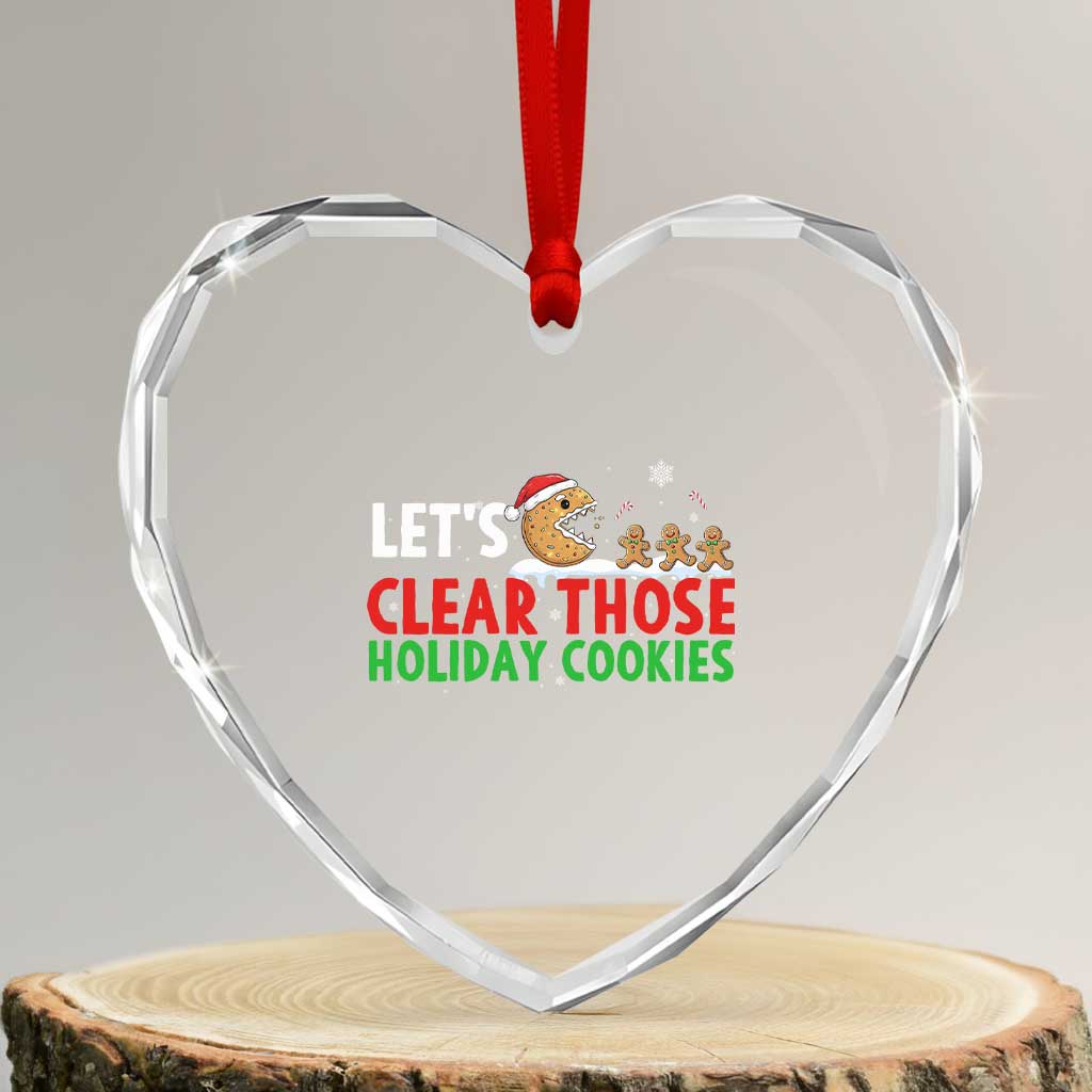 Tech Support Christmas Heart Crystal Glass Ornament Let Is Clear Those Holiday Cookies TS14 Transparent Glass 3'' Heart Print Your Wear