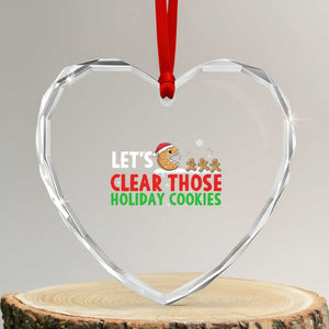 Tech Support Christmas Heart Crystal Glass Ornament Let Is Clear Those Holiday Cookies TS14 Transparent Glass 3'' Heart Print Your Wear