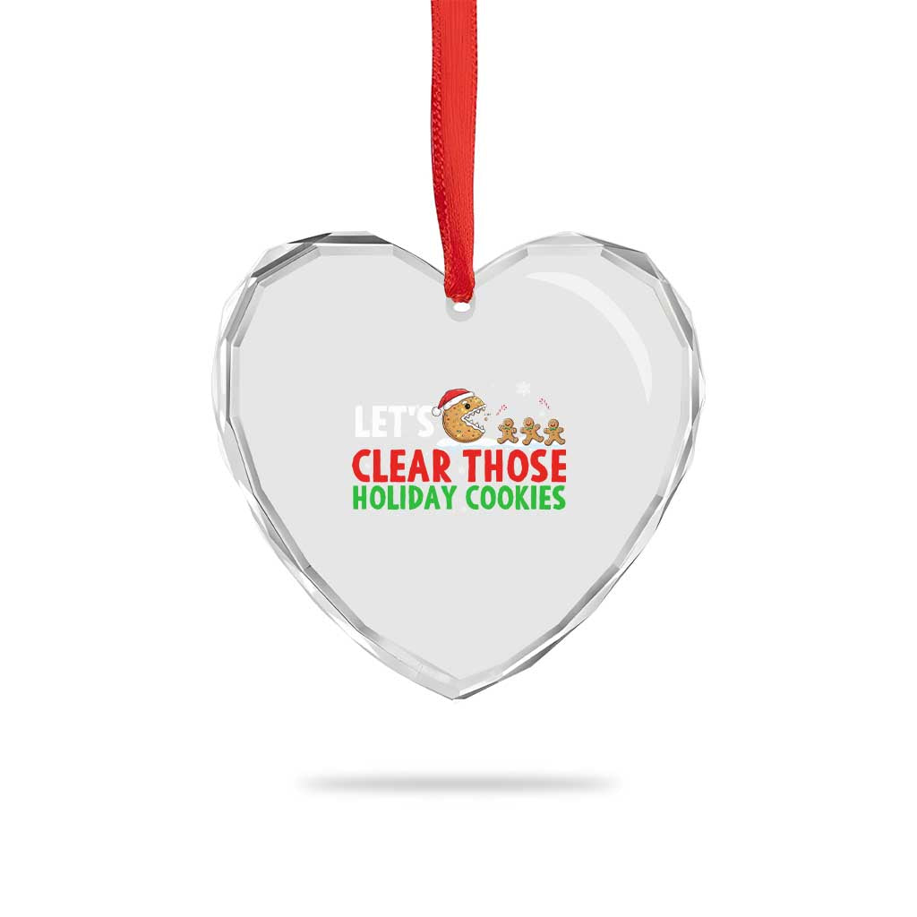 Tech Support Christmas Heart Crystal Glass Ornament Let Is Clear Those Holiday Cookies TS14 Print Your Wear