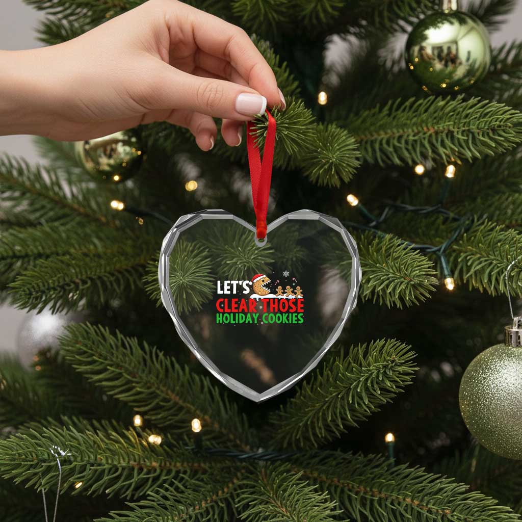 Tech Support Christmas Heart Crystal Glass Ornament Let Is Clear Those Holiday Cookies TS14 Print Your Wear