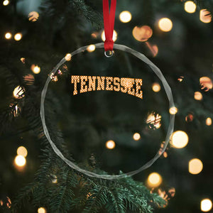 Tennessee Fan Crystal Glass Ornament Orange Retro Checkered Varsity TN State TS11 Print Your Wear