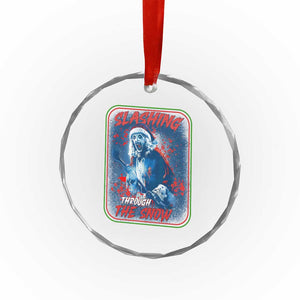 Terrifier Santa Christmas Crystal Glass Ornament Slashing Through The Snow TS14 Print Your Wear